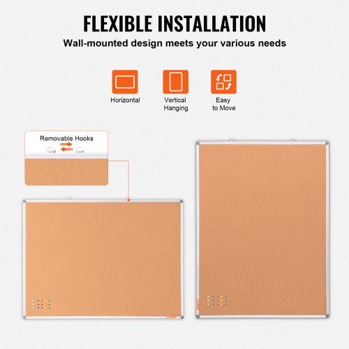 48x36 Large Cork Board  WallMounted Bulletin Board with Pin Board 