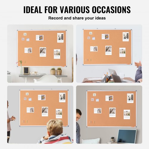 48x36 Large Cork Board  WallMounted Bulletin Board with Pin Board 