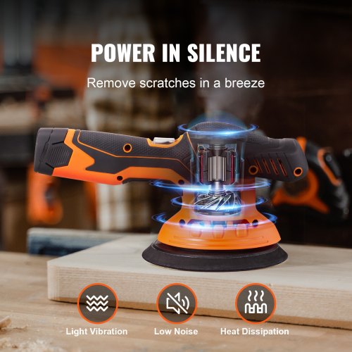 Cordless Buffer Polisher with 2PCS 12V 40Ah Lithium Batteries 6inch