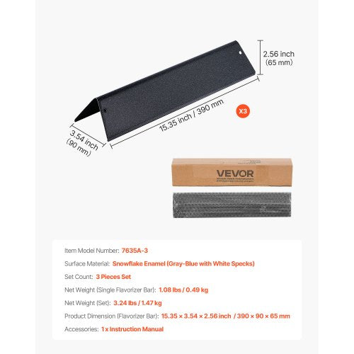 Flavorizer Bars 15 in Grill Replacement Part for Weber Spirit I II 200
