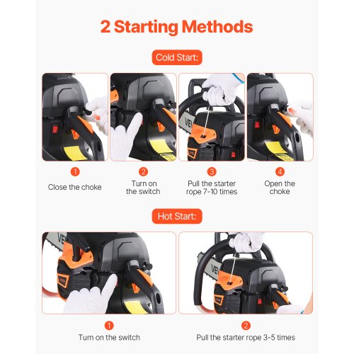 62 cc Gas Chainsaw 20 inch Gas Powered Chainsaw 3.8 HP Power Chain Saw
