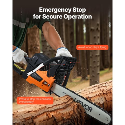 62 cc Gas Chainsaw 20 inch Gas Powered Chainsaw 3.8 HP Power Chain Saw