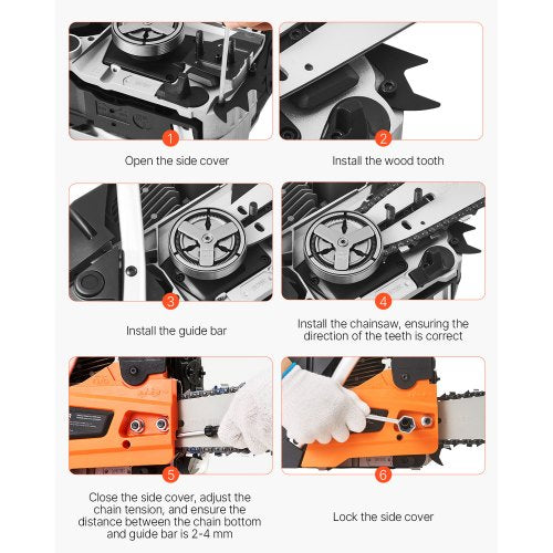 62 cc Gas Chainsaw 20 inch Gas Powered Chainsaw 3.8 HP Power Chain Saw