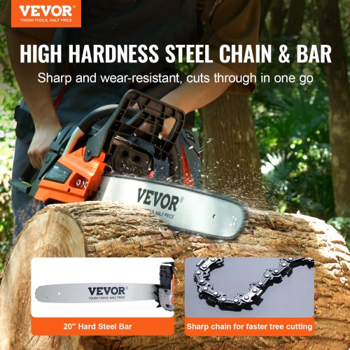 Gas Chainsaw 58CC 20 322HP Gasoline Powered Chain Saw Handheld Cordless