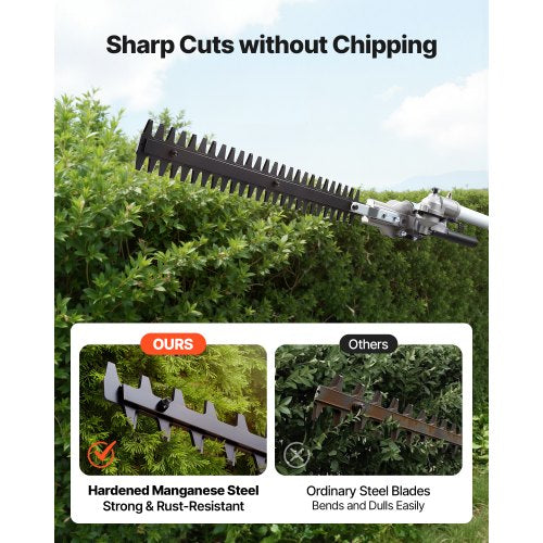 Gas Hedge Trimmer 2 Cycle Power Handheld 6In1 26Cc Weed Eater With Extension