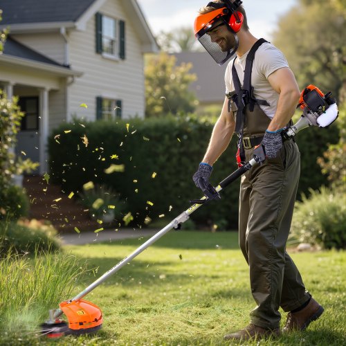 Gas Hedge Trimmer 2 Cycle Power Handheld 6In1 26Cc Weed Eater With Extension