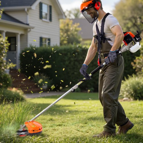 Gas Hedge Trimmer 2 Cycle Power Handheld 5In1 63Cc Cordless Weed Eater With