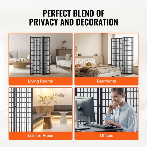 Room Divider 3 Panel Japanese Room Divider Wood Folding Privacy Screen