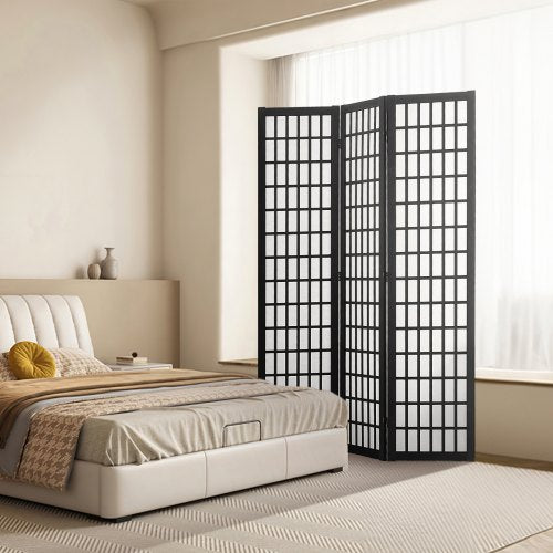 Room Divider 3 Panel Japanese Room Divider Wood Folding Privacy Screen