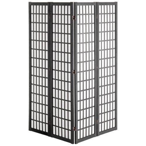 Room Divider 4 Panel Japanese Room Divider Wood Folding Privacy Screen