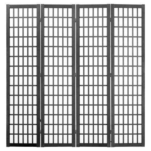 Room Divider 4 Panel Japanese Room Divider Wood Folding Privacy Screen
