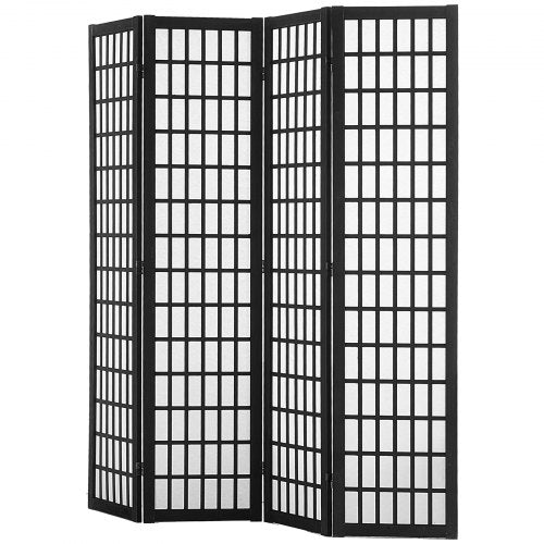 Room Divider 4 Panel Japanese Room Divider Wood Folding Privacy Screen
