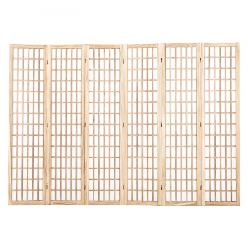 Room Divider 6 Panel Japanese Room Divider Wood Folding Privacy Screen