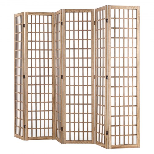 Room Divider 6 Panel Japanese Room Divider Wood Folding Privacy Screen
