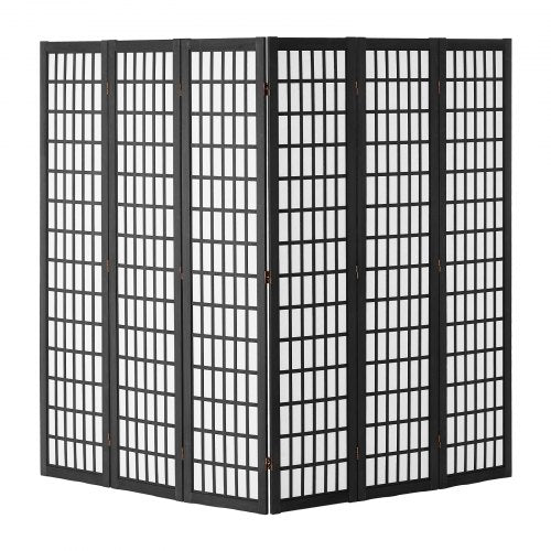 Room Divider 6 Panel Japanese Room Divider Folding Privacy Screen Indoor
