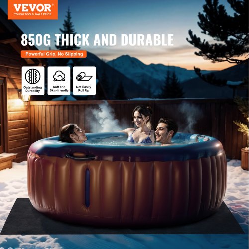 80 Inch Diameter Round Hot Tub Mat Extra Large Inflatable Hot Tub Pad