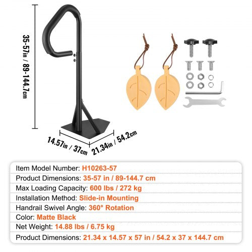 Hot Tub Handrail 360 Rotatable Spa Side Handrail with 3557 Adjustable