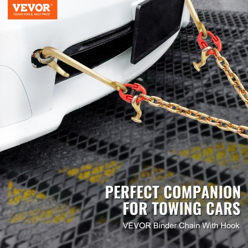 G80 V Bridle Chain 38 x 2 Towing Chain Bridle with 15 J Hooks T Hooks