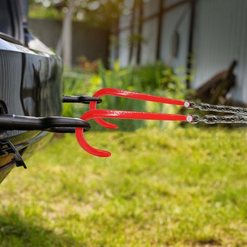 G80 V Bridle Chain 38 x 3 Towing Chain Bridle with 15 J Hooks and Grab