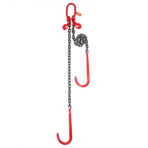 G80 V Bridle Chain 38 x 3 Towing Chain Bridle with 15 J Hooks and Grab