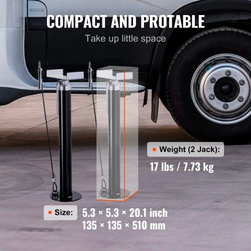 RV Slide Out Support Jacks 5000 lbs Capacity Each Slide Out Stabilizer