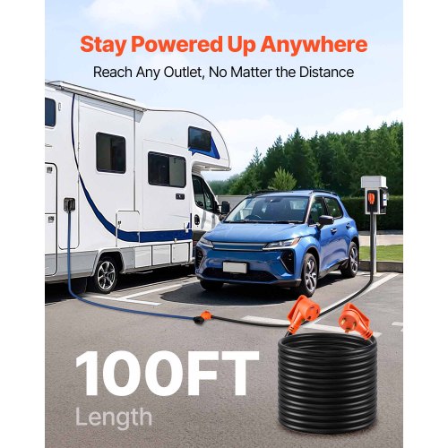 100 FT RV Extension Cord 30 Amp 125V 2500W Heavy Duty STW 103 Gauge Wire
