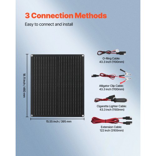 30W 12V Solar Panel Battery Charger Solar Battery Trickle Charger