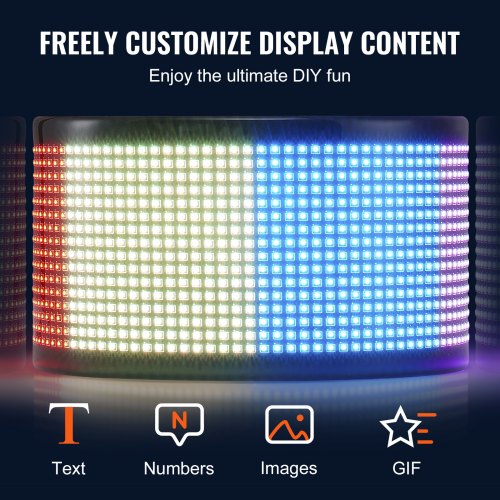 Programmable LED Sign P5 Full Color LED Scrolling Panel DIY Custom Text