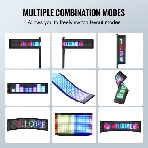 Programmable LED Sign P5 Full Color LED Scrolling Panel DIY Custom Text