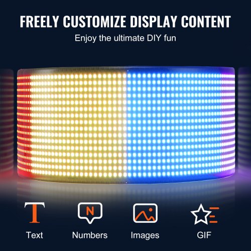 Programmable LED Sign P6 Full Color LED Scrolling Panel DIY Custom Text