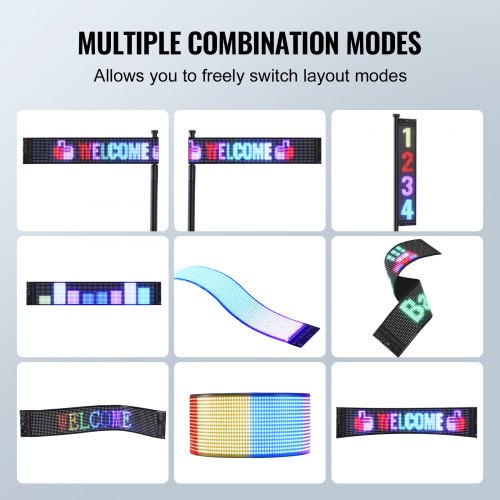 Programmable LED Sign P6 Full Color LED Scrolling Panel DIY Custom Text