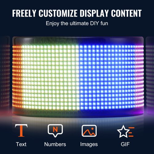 Programmable LED Sign P5 Full Color LED Scrolling Panel DIY Custom Text 1