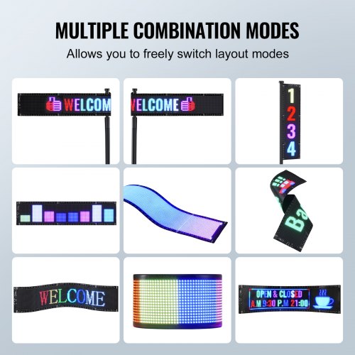 Programmable LED Sign P5 Full Color LED Scrolling Panel DIY Custom Text 1