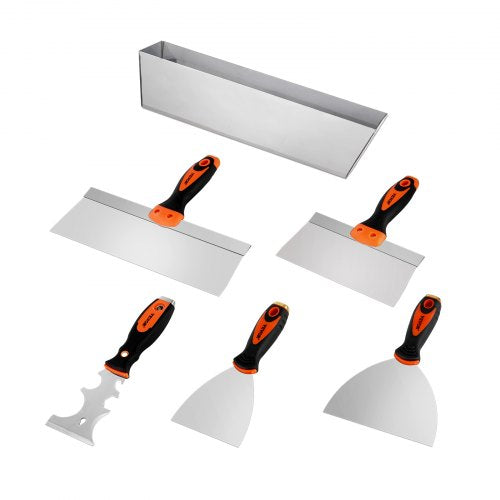 Drywall Knife Set 6 PCS Drywall Tools Includes 3 Painter Scraper Two