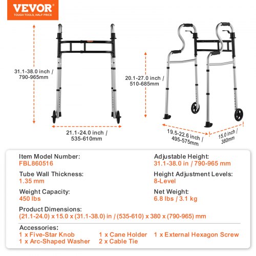 Folding Walker on Wheels 3in1 StandAssist Folding Walkers with Adjustable Height