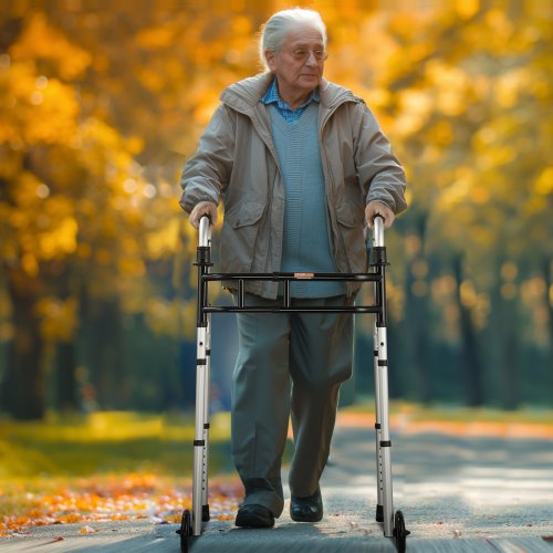 Folding Walker on Wheels 3in1 StandAssist Folding Walkers with Adjustable Height