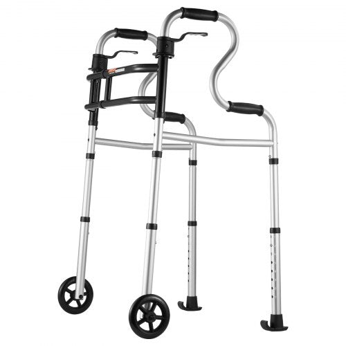 Folding Walker on Wheels 3in1 StandAssist Folding Walkers with Adjustable Height