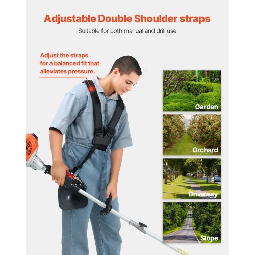 String Trimmer 252CC 2Stroke Gas Powered Weed Wacker 169 Cordless