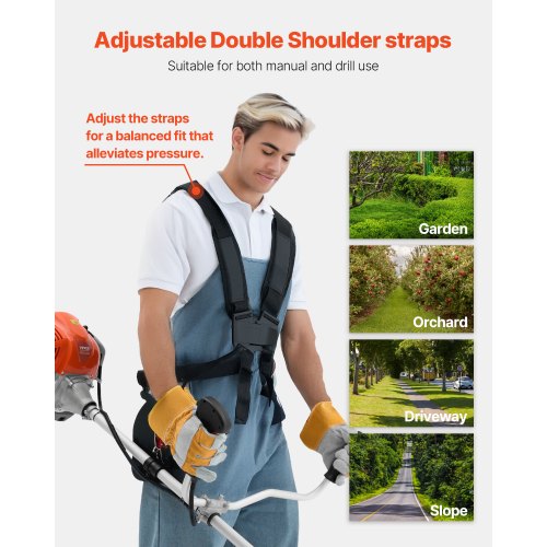 String Trimmer 427CC 2Stroke Gas Powered Weed Wacker 169 Cordless