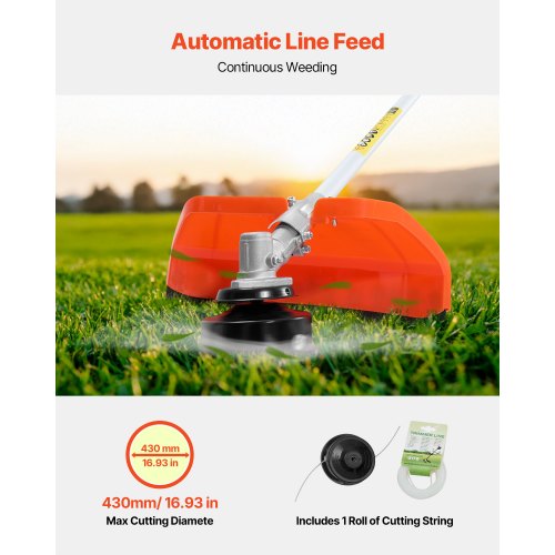 String Trimmer 517CC 2Stroke Gas Powered Weed Wacker 169 Cordless