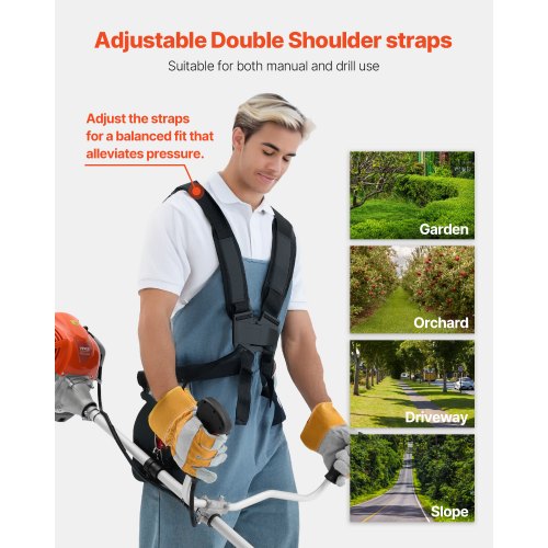 String Trimmer 517CC 2Stroke Gas Powered Weed Wacker 169 Cordless