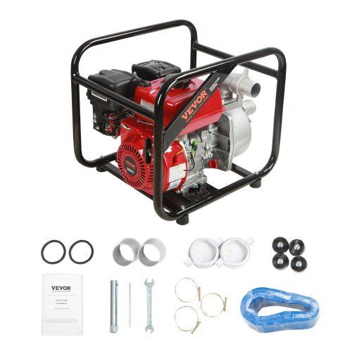 Gasoline Engine Water Pump 2inch 7HP 142 GPM 148ft Lift 22ft Suction