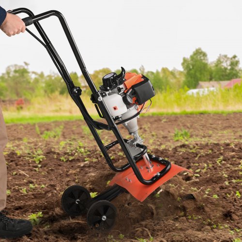 Tiller Cultivator 31CC 4Stroke Garden Cultivator Tiller with 4 Steel