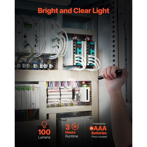 Pen Light 2Pack 100 Lumens Pocket Flashlight with Clip IPX4 Waterproof