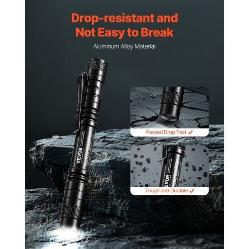 Pen Light 2Pack 100 Lumens Pocket Flashlight with Clip IPX4 Waterproof