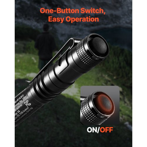 Pen Light 2Pack 100 Lumens Pocket Flashlight with Clip IPX4 Waterproof