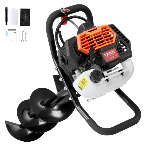 Post Hole Digger Gas Powered 52CC 1450W Earth Auger Gas Auger with 8