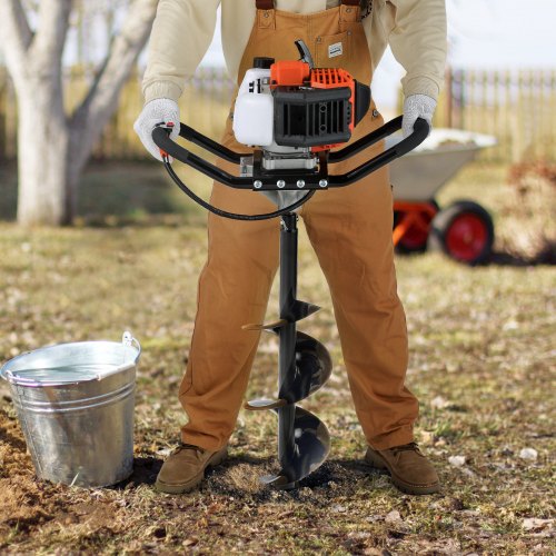 Post Hole Digger 43cc 1250W Auger Post Hole digger Gas Powered Earth