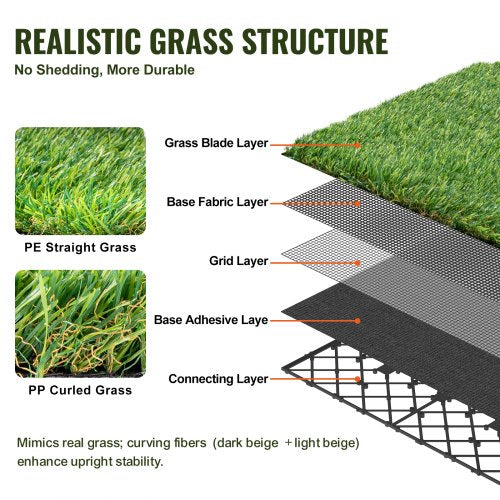 Artifical Grass Tiles Interlocking Turf Deck Set 18 Pack – 12x12