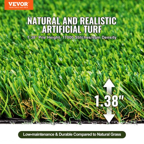 Artifical Grass 5 x 10 ft Rug Green Turf 138Fake Door Mat Outdoor Patio